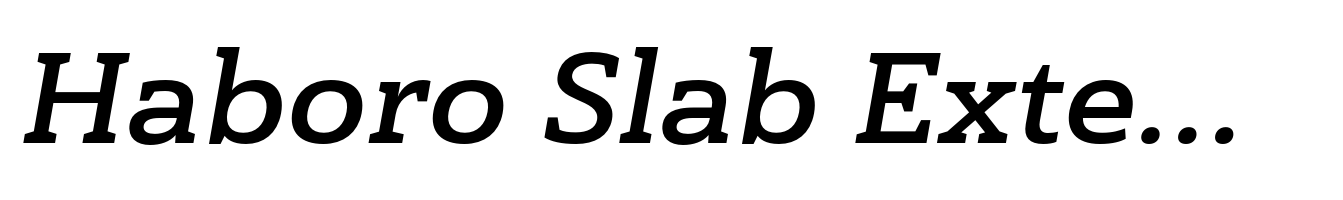 Haboro Slab Extended Bold Italic